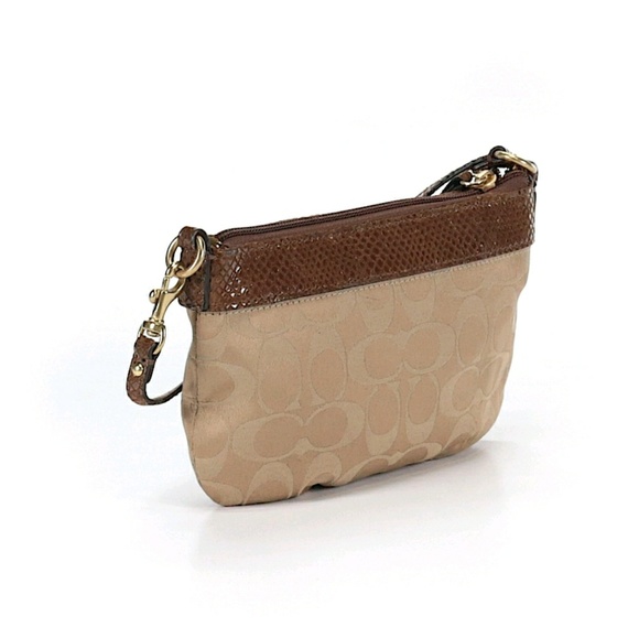Coach •Mini Bag •Wristlet Convertible •Tan •Gold - Picture 2 of 8